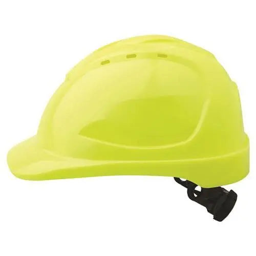 Pro Choice Hard Hat (V9) - Vented, 6 Point Ratchet Harness - HHV9R PPE Pro Choice YELLOW